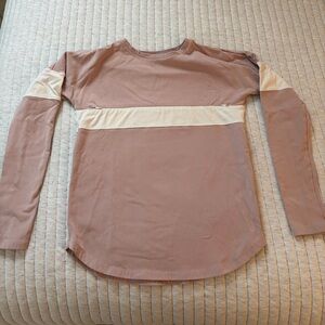 Pink and White Movemama Nursing Long Sleeve Shirt - XS